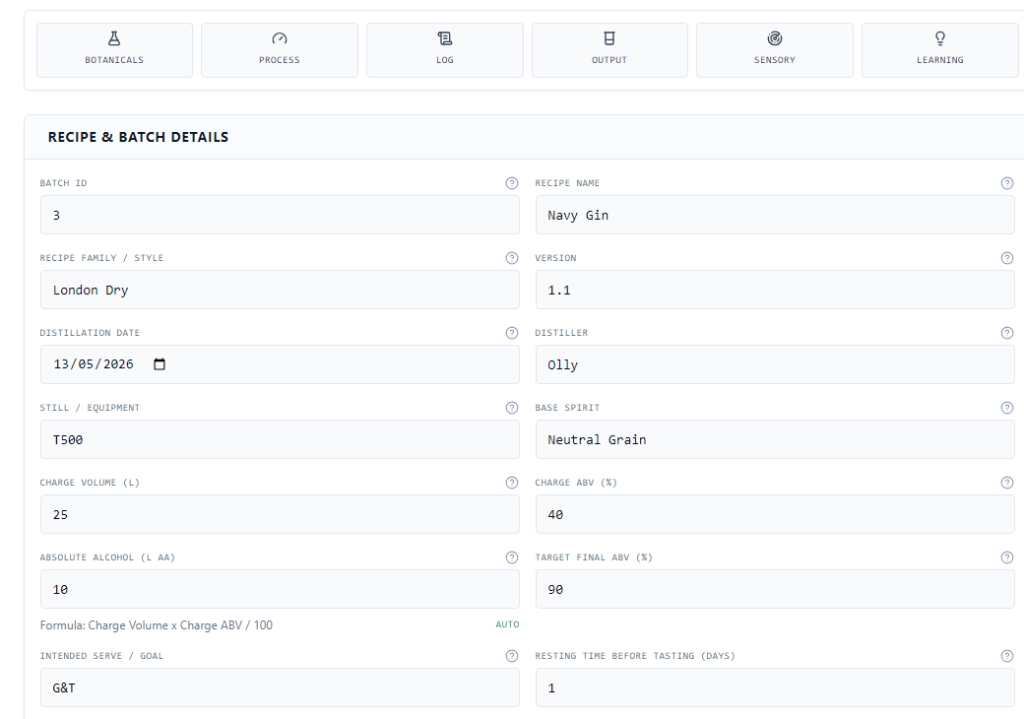 GinML Batch Screen